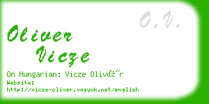 oliver vicze business card